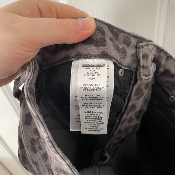 Good American Good Legs Leopard Print Jeans 0094 - Picture 6 of 6